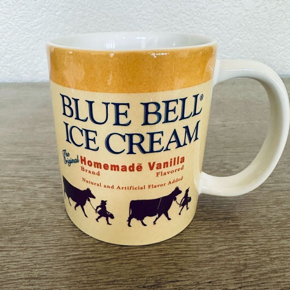 Blue Bell Ice Cream Homemade Vanilla Ceramic Coffee Mug Cup